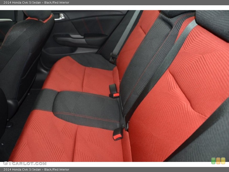 Black/Red Interior Rear Seat for the 2014 Honda Civic Si Sedan #93408493