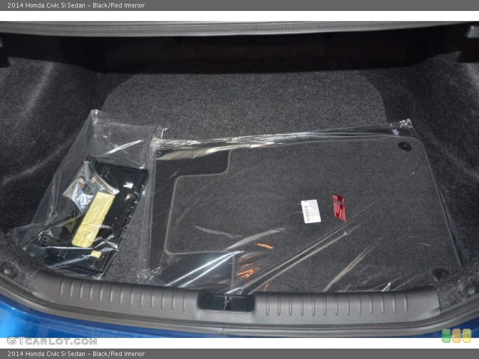 Black/Red Interior Trunk for the 2014 Honda Civic Si Sedan #93408499