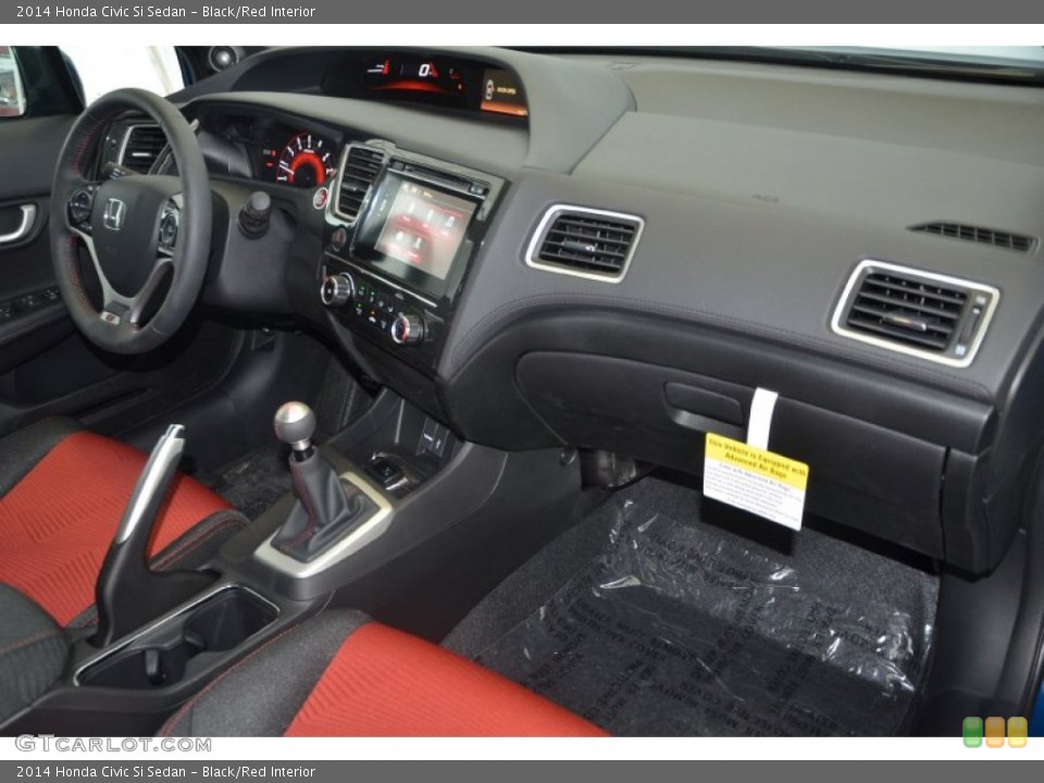 Black/Red Interior Dashboard for the 2014 Honda Civic Si Sedan #93408517