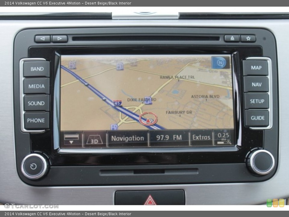 Desert Beige/Black Interior Navigation for the 2014 Volkswagen CC V6 Executive 4Motion #93414308