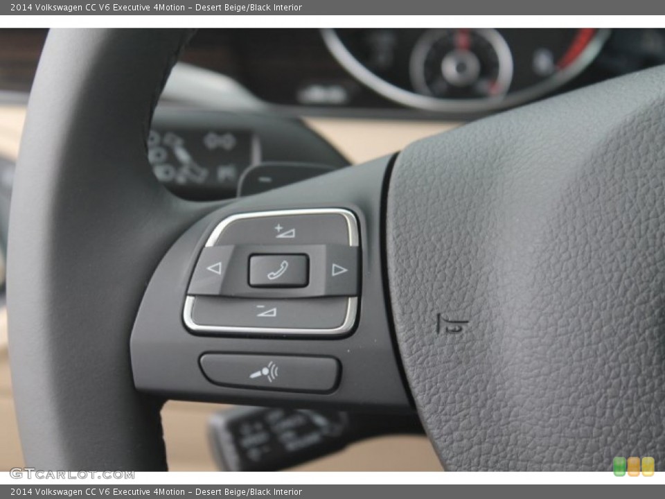 Desert Beige/Black Interior Controls for the 2014 Volkswagen CC V6 Executive 4Motion #93414482