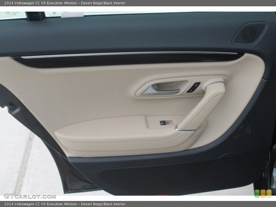 Desert Beige/Black Interior Door Panel for the 2014 Volkswagen CC V6 Executive 4Motion #93414551