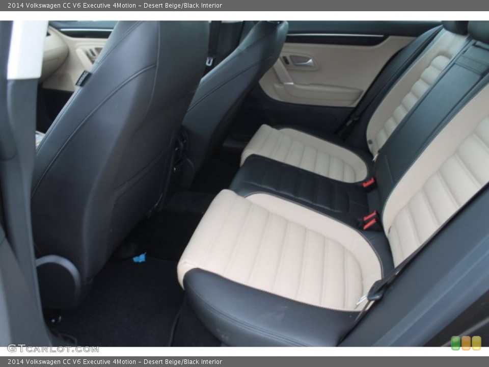 Desert Beige/Black Interior Rear Seat for the 2014 Volkswagen CC V6 Executive 4Motion #93414569