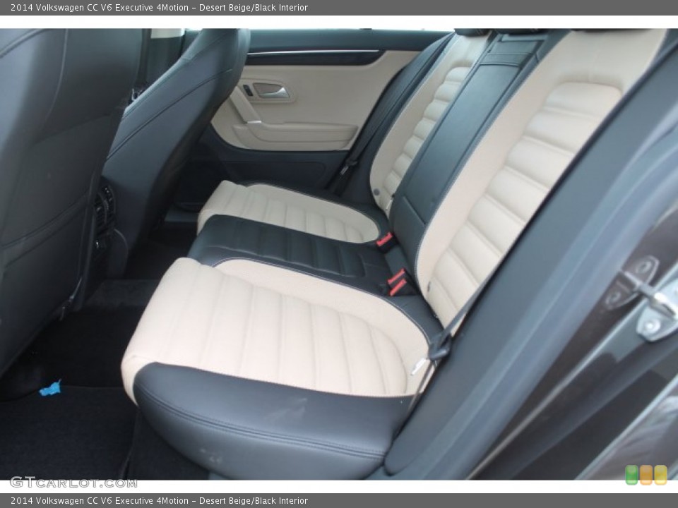 Desert Beige/Black Interior Rear Seat for the 2014 Volkswagen CC V6 Executive 4Motion #93414593