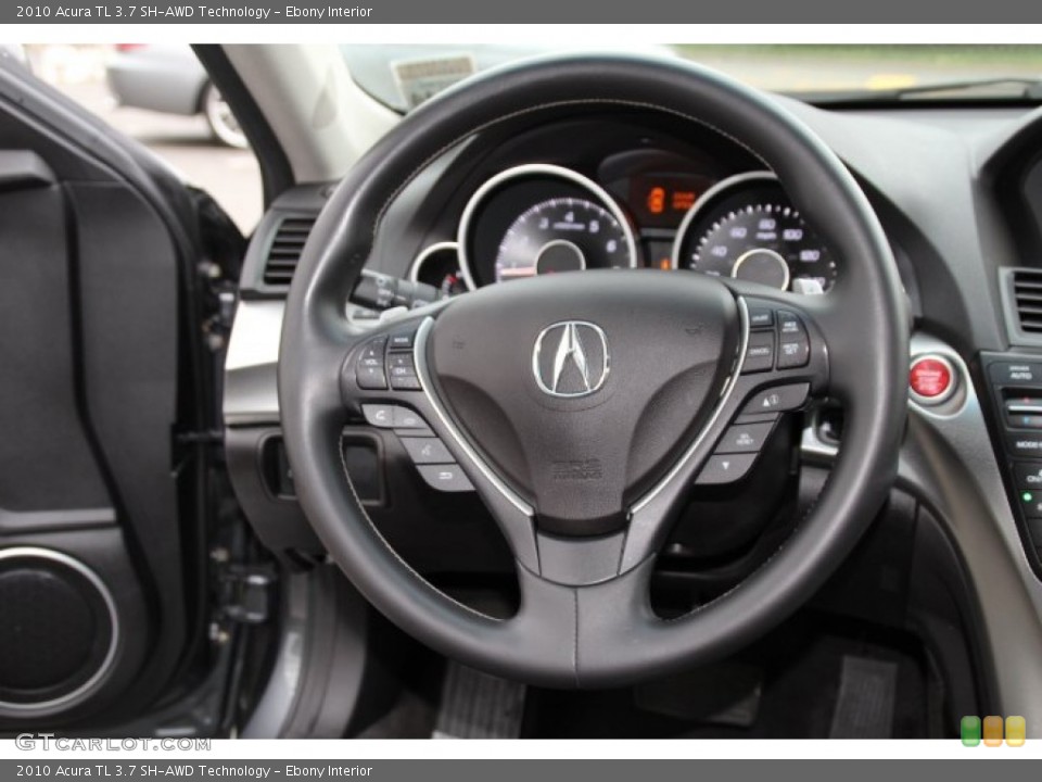 Ebony Interior Steering Wheel for the 2010 Acura TL 3.7 SH-AWD Technology #93415349