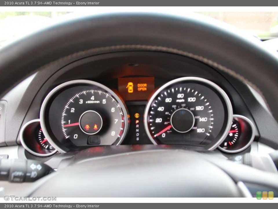 Ebony Interior Gauges for the 2010 Acura TL 3.7 SH-AWD Technology #93415409