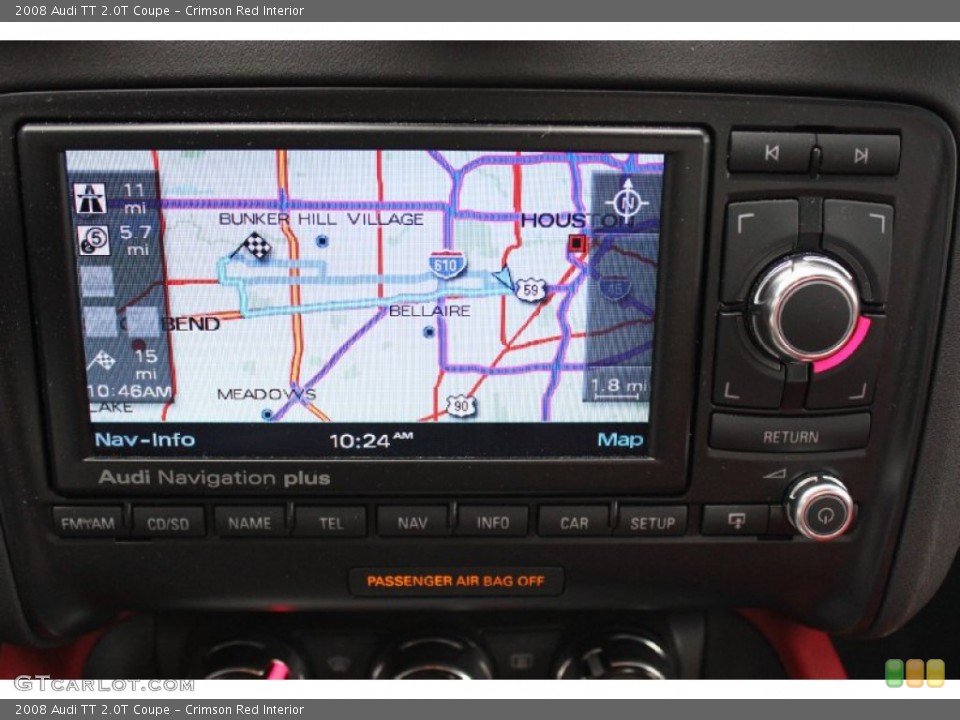 Crimson Red Interior Navigation for the 2008 Audi TT 2.0T Coupe #93417974