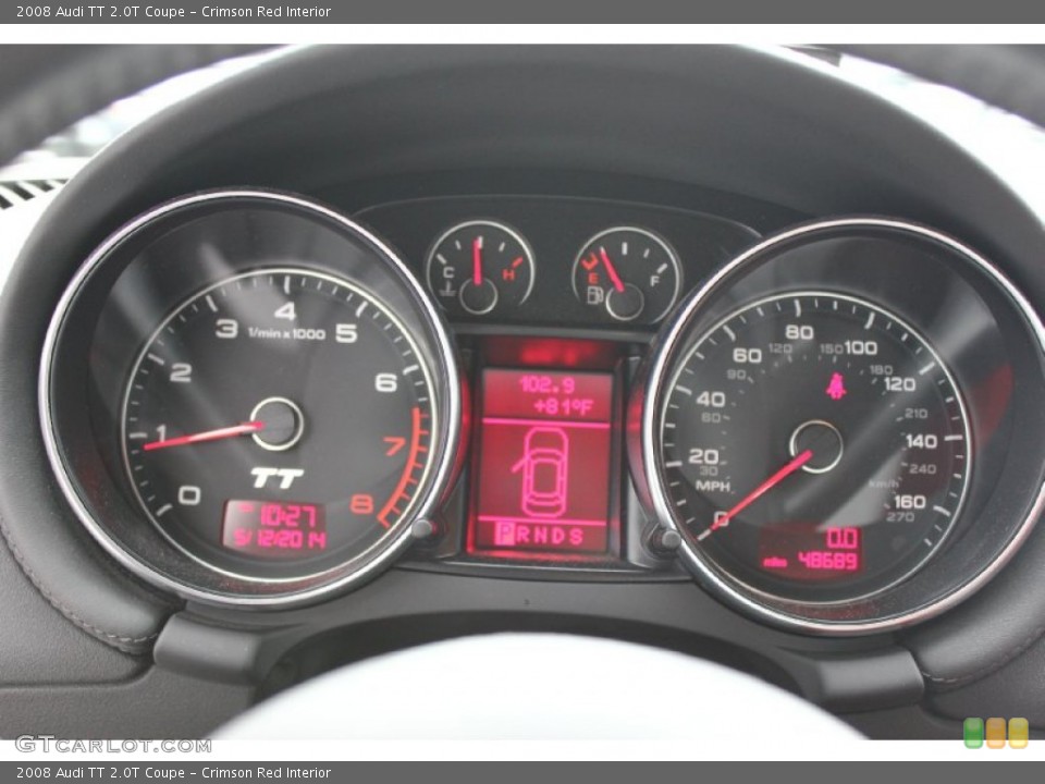Crimson Red Interior Gauges for the 2008 Audi TT 2.0T Coupe #93418559