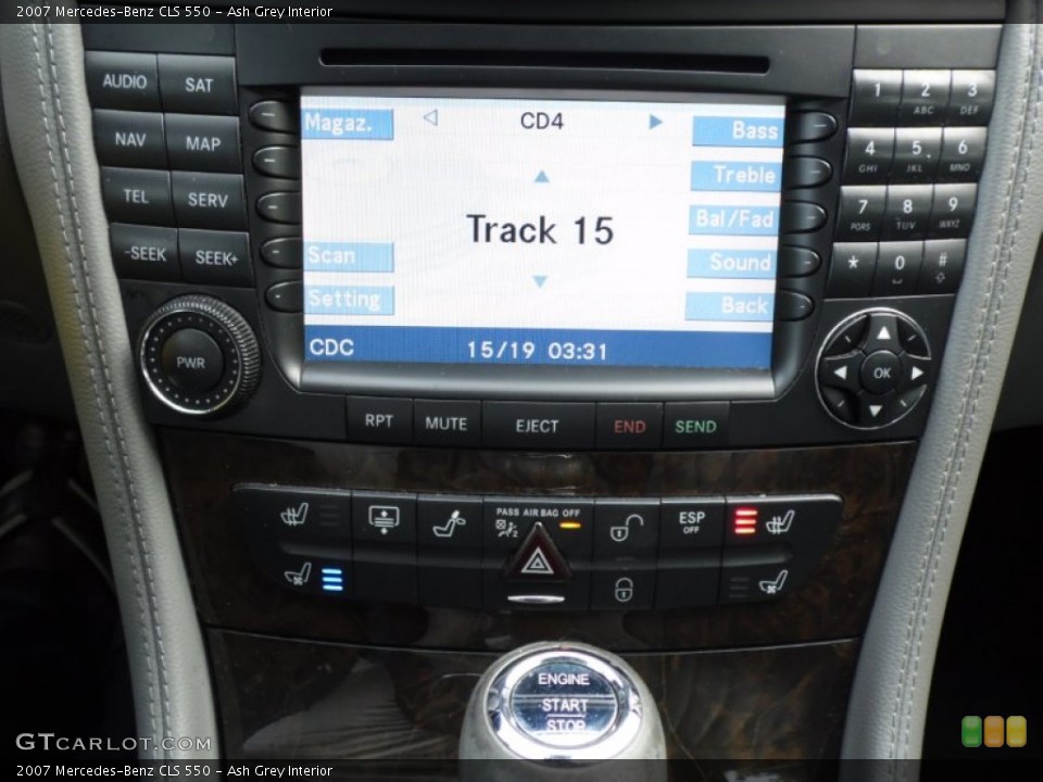 Ash Grey Interior Controls for the 2007 Mercedes-Benz CLS 550 #93420102