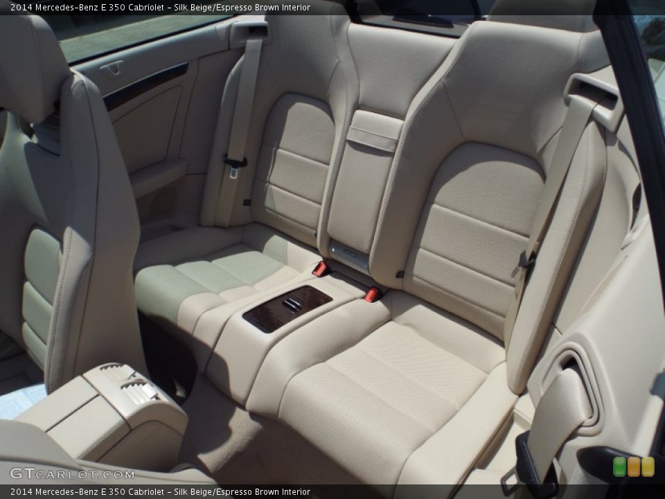 Silk Beige/Espresso Brown Interior Rear Seat for the 2014 Mercedes-Benz E 350 Cabriolet #93420191