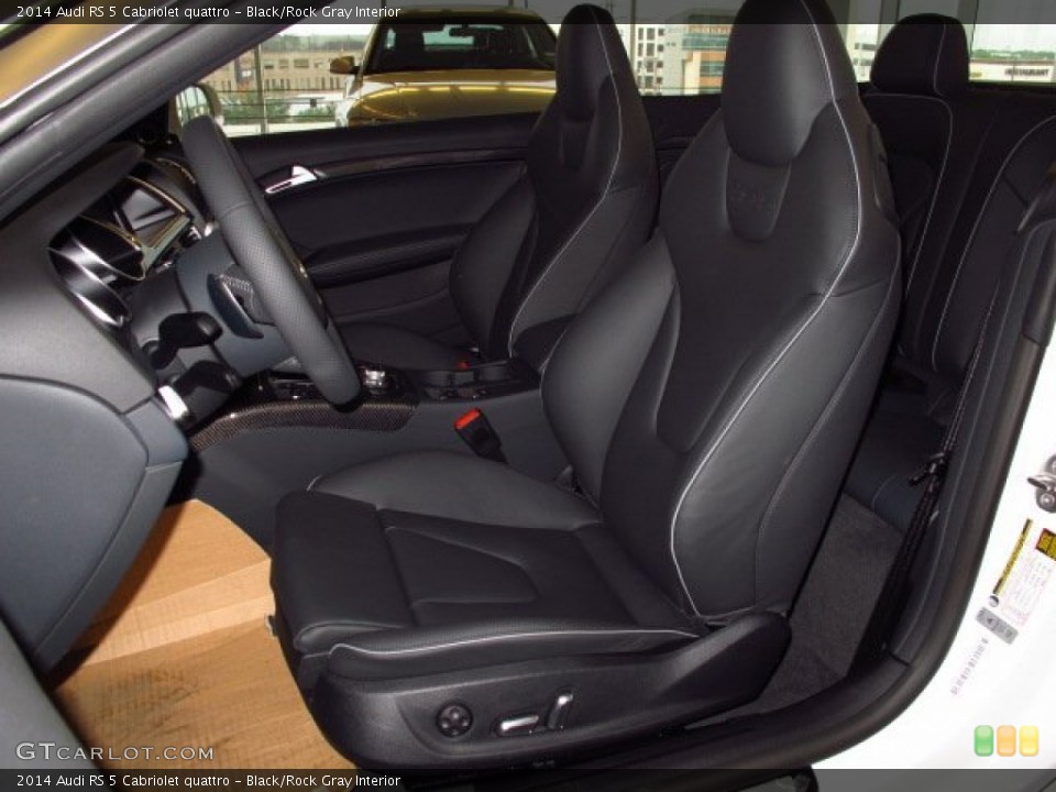 Black/Rock Gray Interior Front Seat for the 2014 Audi RS 5 Cabriolet quattro #93421322