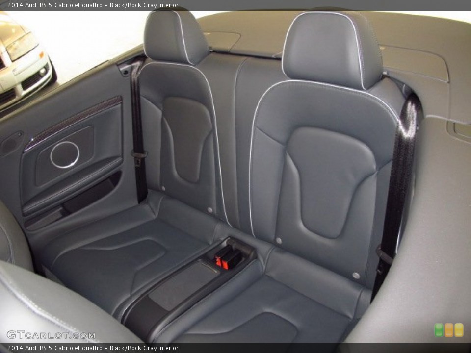 Black/Rock Gray Interior Rear Seat for the 2014 Audi RS 5 Cabriolet quattro #93421346