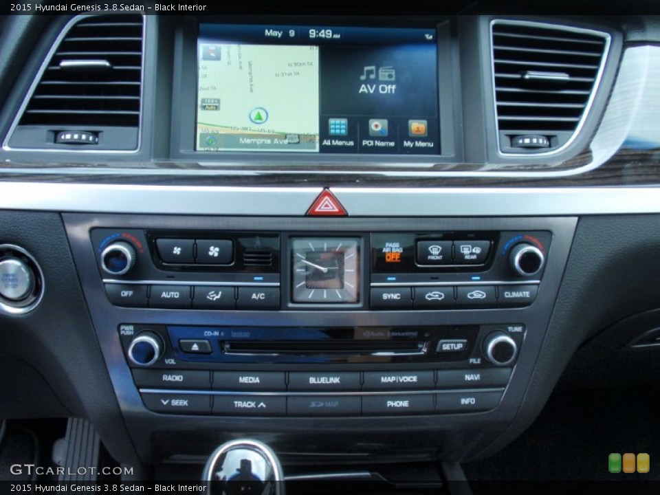 Black Interior Controls for the 2015 Hyundai Genesis 3.8 Sedan #93421851
