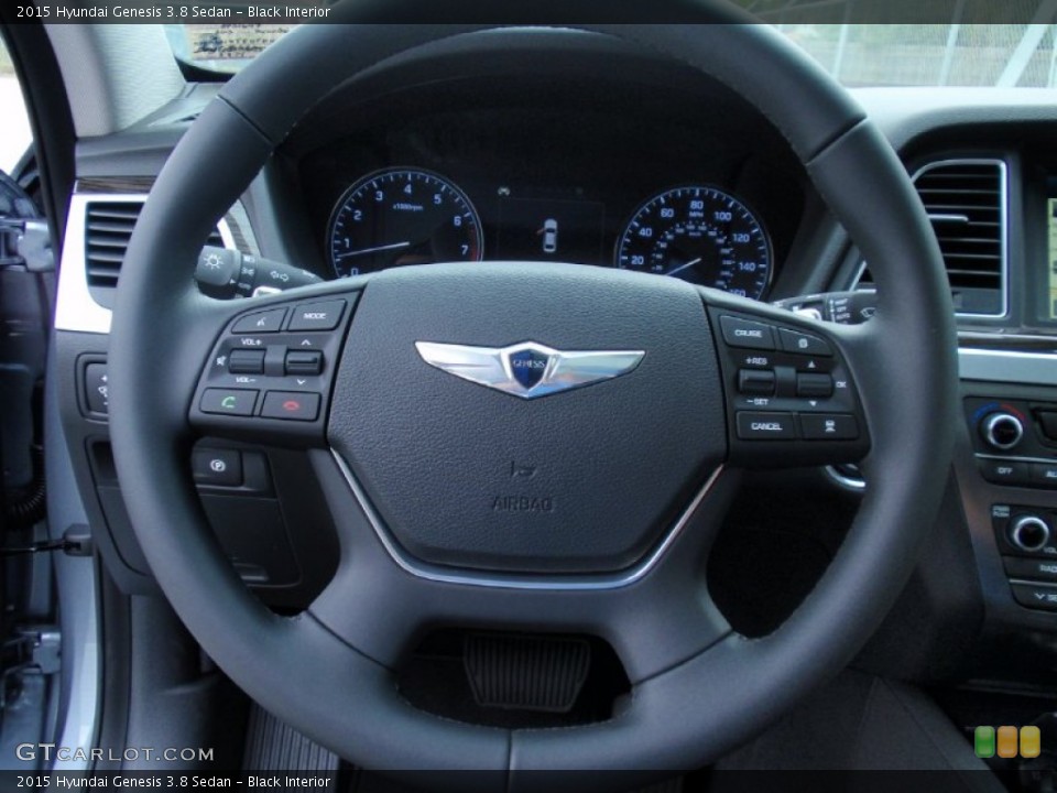 Black Interior Steering Wheel for the 2015 Hyundai Genesis 3.8 Sedan #93421892