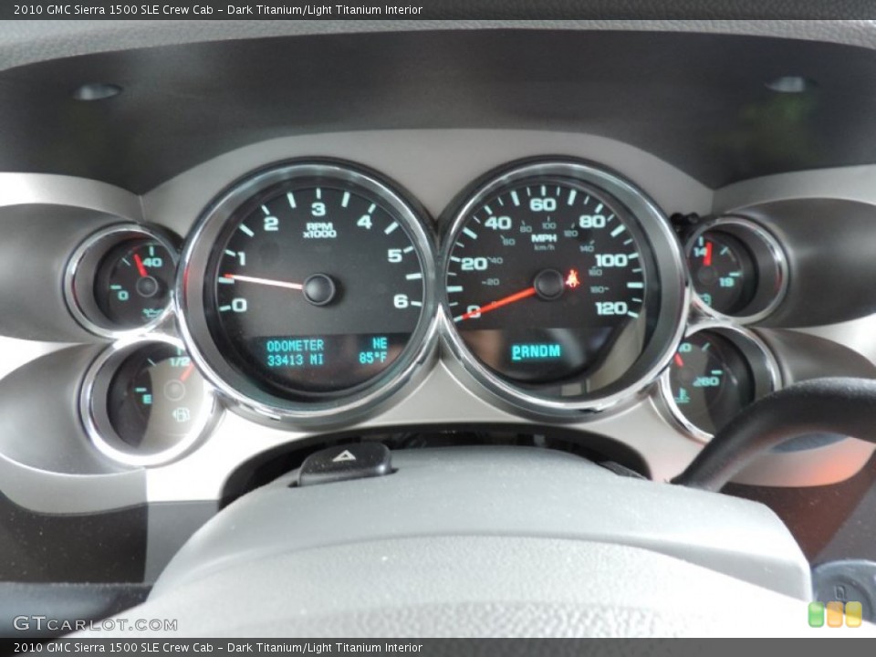 Dark Titanium/Light Titanium Interior Gauges for the 2010 GMC Sierra 1500 SLE Crew Cab #93424724
