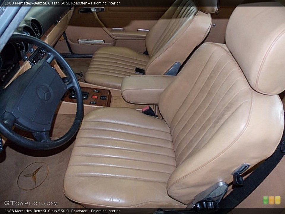 Palomino Interior Photo for the 1988 Mercedes-Benz SL Class 560 SL Roadster #93427652