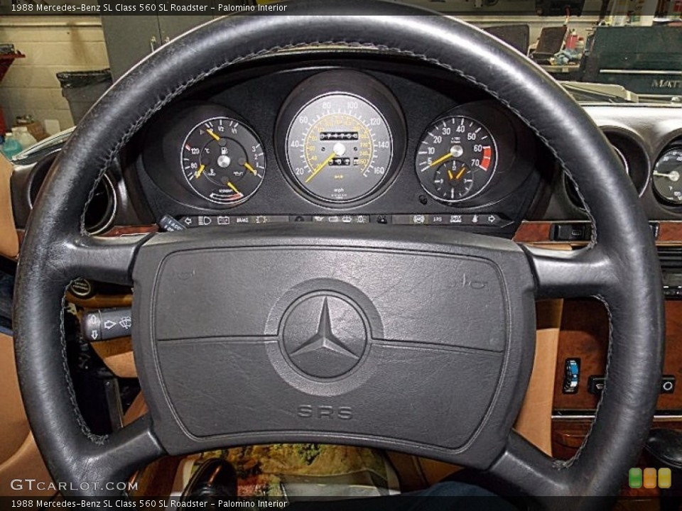 Palomino Interior Steering Wheel for the 1988 Mercedes-Benz SL Class 560 SL Roadster #93428057