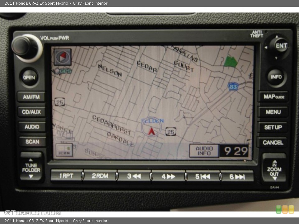 Gray Fabric Interior Navigation for the 2011 Honda CR-Z EX Sport Hybrid #93432281