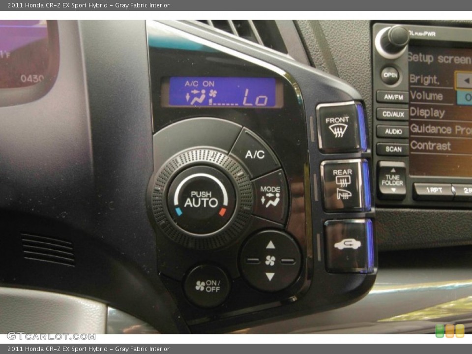 Gray Fabric Interior Controls for the 2011 Honda CR-Z EX Sport Hybrid #93432404