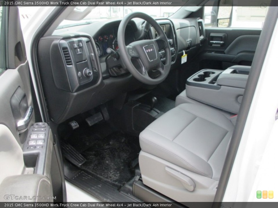 Jet Black/Dark Ash Interior Photo for the 2015 GMC Sierra 3500HD Work Truck Crew Cab Dual Rear Wheel 4x4 #93433379