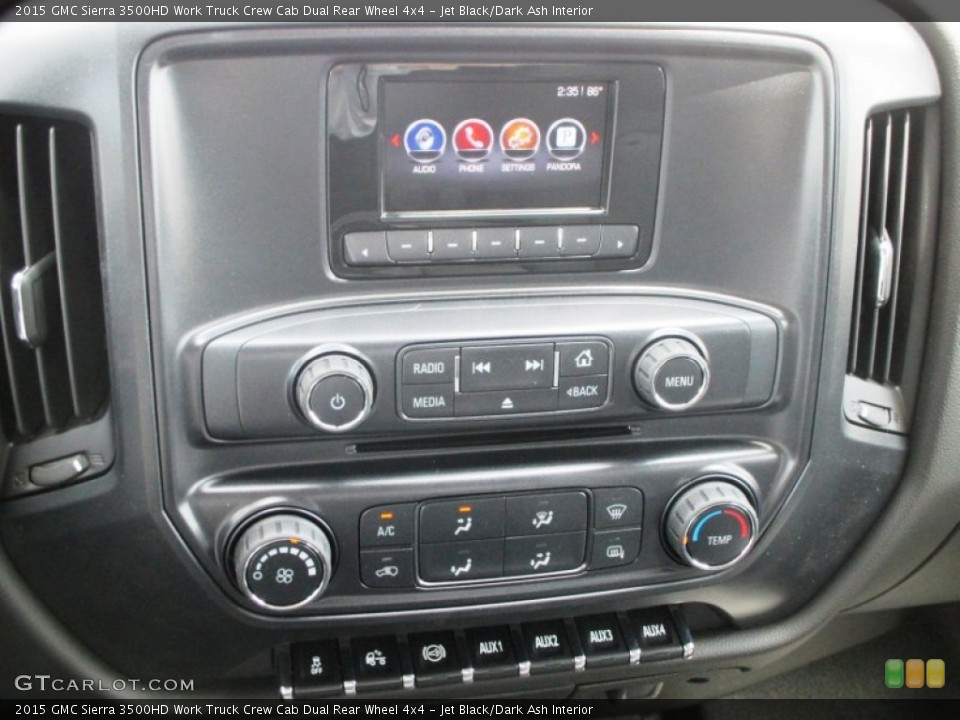 Jet Black/Dark Ash Interior Controls for the 2015 GMC Sierra 3500HD Work Truck Crew Cab Dual Rear Wheel 4x4 #93433397
