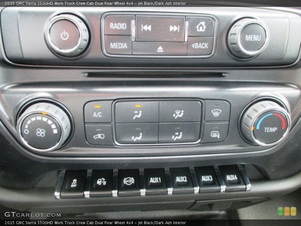 Jet Black/Dark Ash Interior Controls for the 2015 GMC Sierra 3500HD Work Truck Crew Cab Dual Rear Wheel 4x4 #93433445