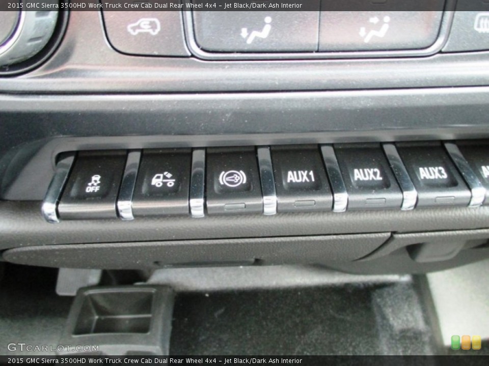 Jet Black/Dark Ash Interior Controls for the 2015 GMC Sierra 3500HD Work Truck Crew Cab Dual Rear Wheel 4x4 #93433460