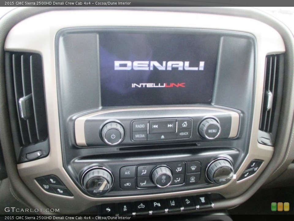 Cocoa/Dune Interior Controls for the 2015 GMC Sierra 2500HD Denali Crew Cab 4x4 #93433871