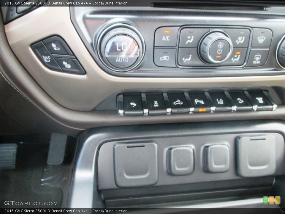 Cocoa/Dune Interior Controls for the 2015 GMC Sierra 2500HD Denali Crew Cab 4x4 #93433946