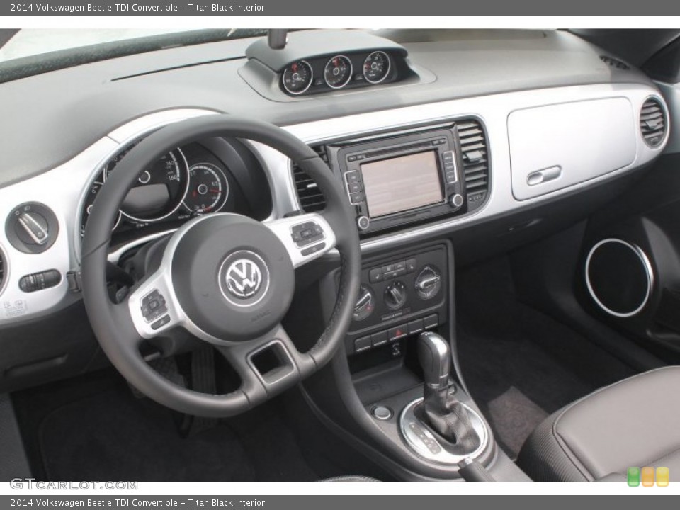 Titan Black Interior Dashboard for the 2014 Volkswagen Beetle TDI Convertible #93438503