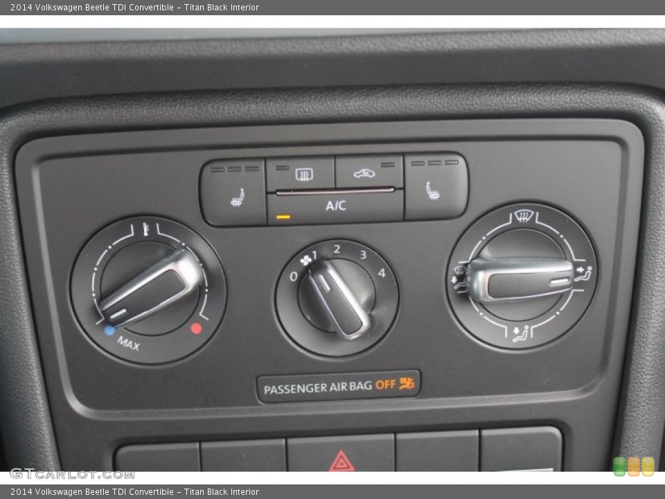 Titan Black Interior Controls for the 2014 Volkswagen Beetle TDI Convertible #93438536