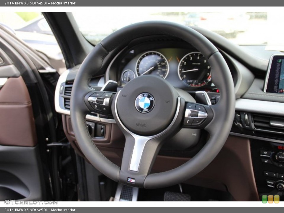 Mocha Interior Steering Wheel for the 2014 BMW X5 xDrive50i #93442687