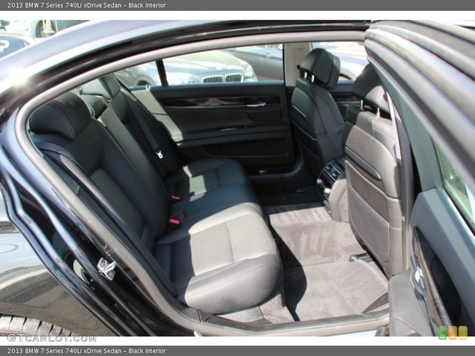 Black Interior Rear Seat for the 2013 BMW 7 Series 740Li xDrive Sedan #93443605