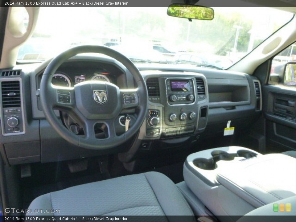 Black/Diesel Gray Interior Photo for the 2014 Ram 1500 Express Quad Cab 4x4 #93450664