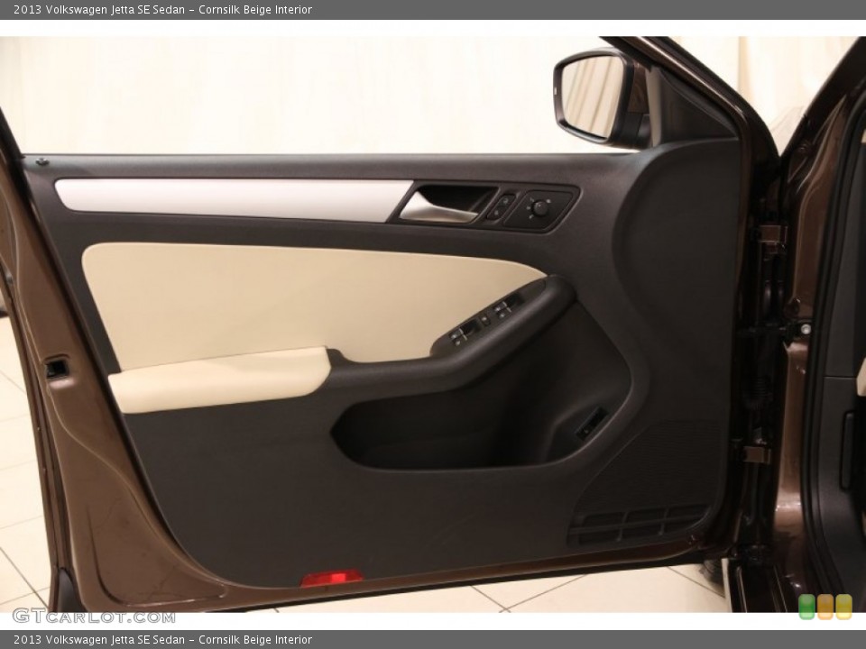 Cornsilk Beige Interior Door Panel for the 2013 Volkswagen Jetta SE Sedan #93458539