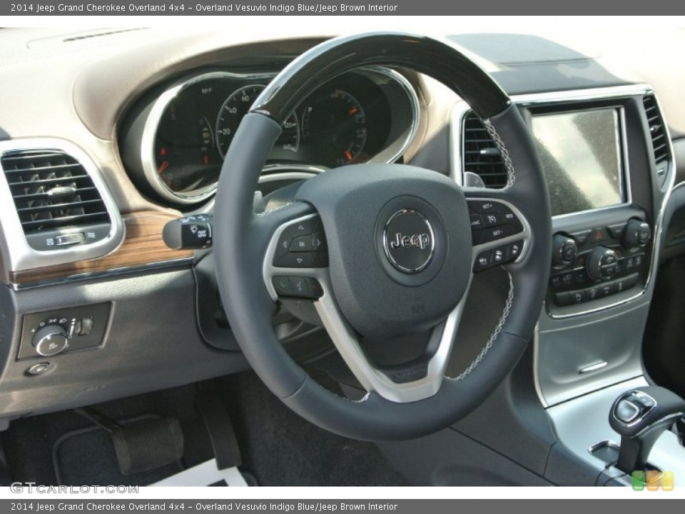 Overland Vesuvio Indigo Blue/Jeep Brown Interior Steering Wheel for the 2014 Jeep Grand Cherokee Overland 4x4 #93466927