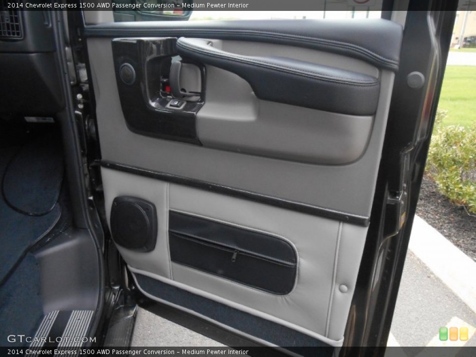 Medium Pewter Interior Door Panel for the 2014 Chevrolet Express 1500 AWD Passenger Conversion #93476176