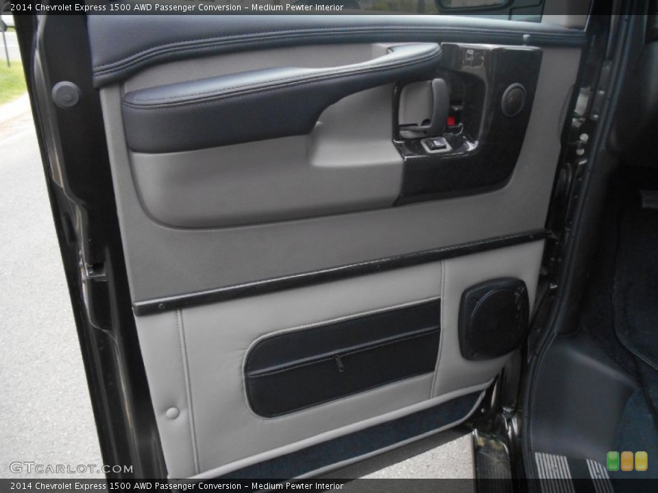 Medium Pewter Interior Door Panel for the 2014 Chevrolet Express 1500 AWD Passenger Conversion #93476203