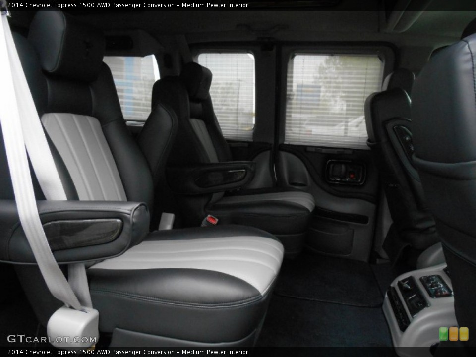 Medium Pewter Interior Rear Seat for the 2014 Chevrolet Express 1500 AWD Passenger Conversion #93476239