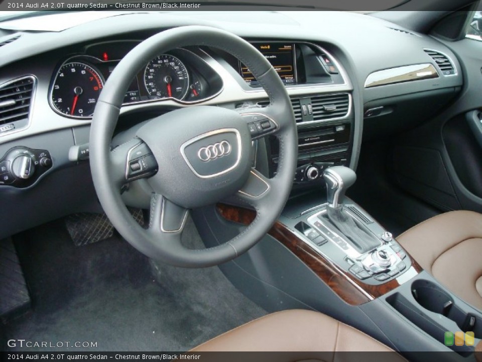 Chestnut Brown/Black Interior Photo for the 2014 Audi A4 2.0T quattro Sedan #93480154