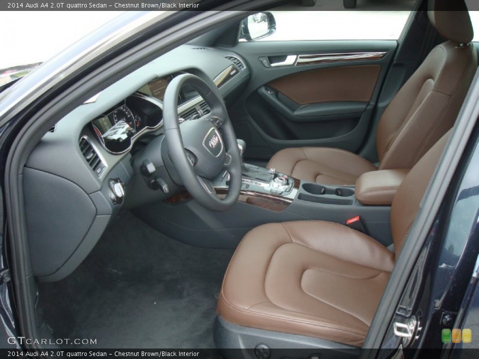 Chestnut Brown/Black Interior Front Seat for the 2014 Audi A4 2.0T quattro Sedan #93480160