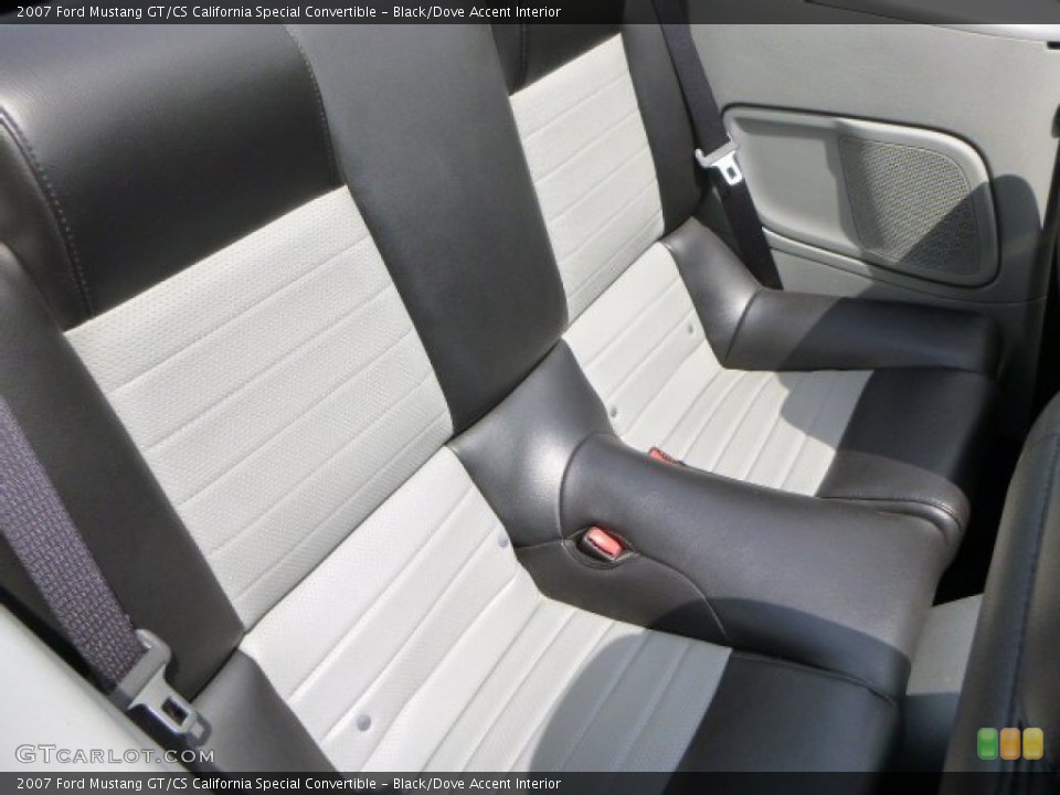 Black/Dove Accent Interior Rear Seat for the 2007 Ford Mustang GT/CS California Special Convertible #93489602