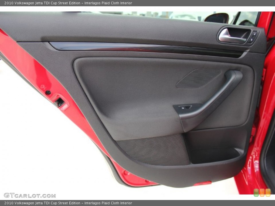 Interlagos Plaid Cloth Interior Door Panel for the 2010 Volkswagen Jetta TDI Cup Street Edition #93489818