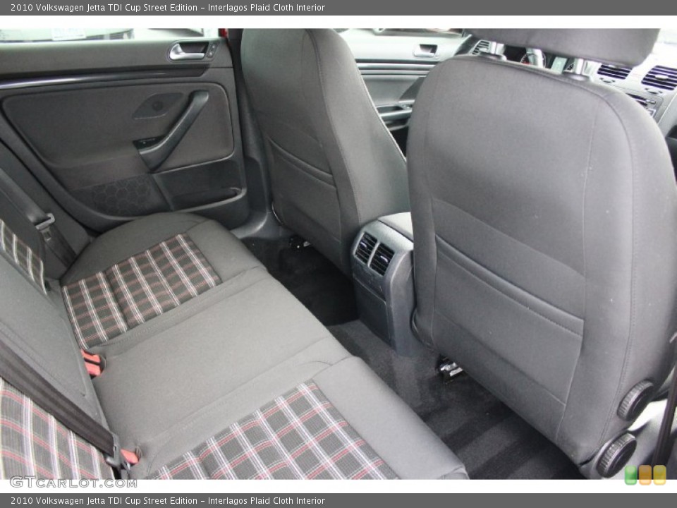 Interlagos Plaid Cloth Interior Rear Seat for the 2010 Volkswagen Jetta TDI Cup Street Edition #93490013