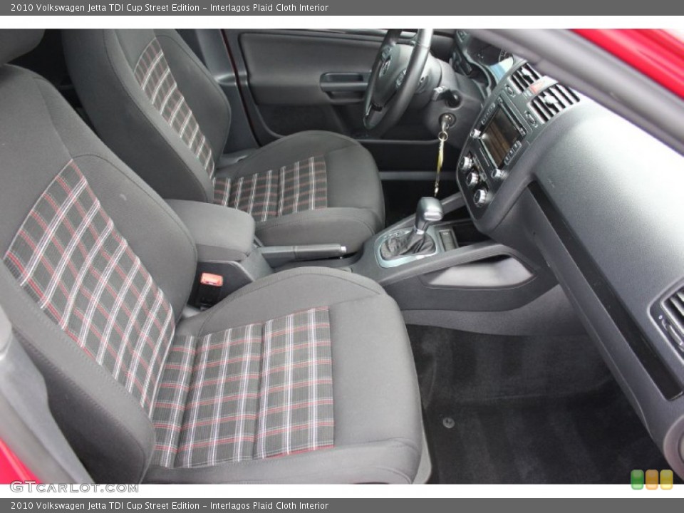 Interlagos Plaid Cloth Interior Front Seat for the 2010 Volkswagen Jetta TDI Cup Street Edition #93490109