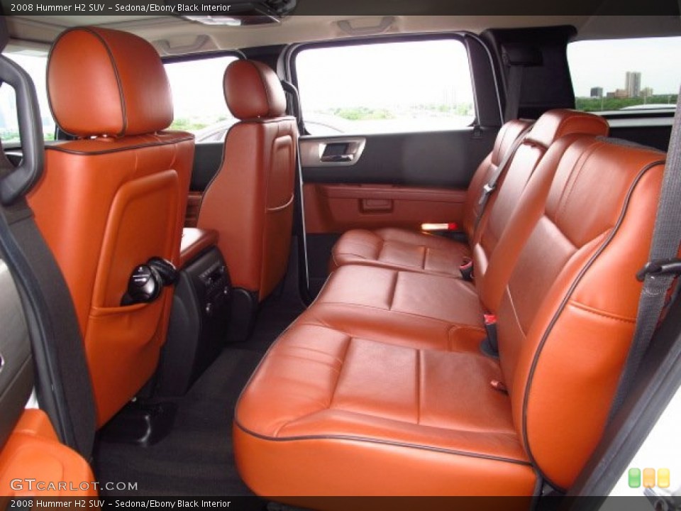 Sedona/Ebony Black Interior Rear Seat for the 2008 Hummer H2 SUV #93497711