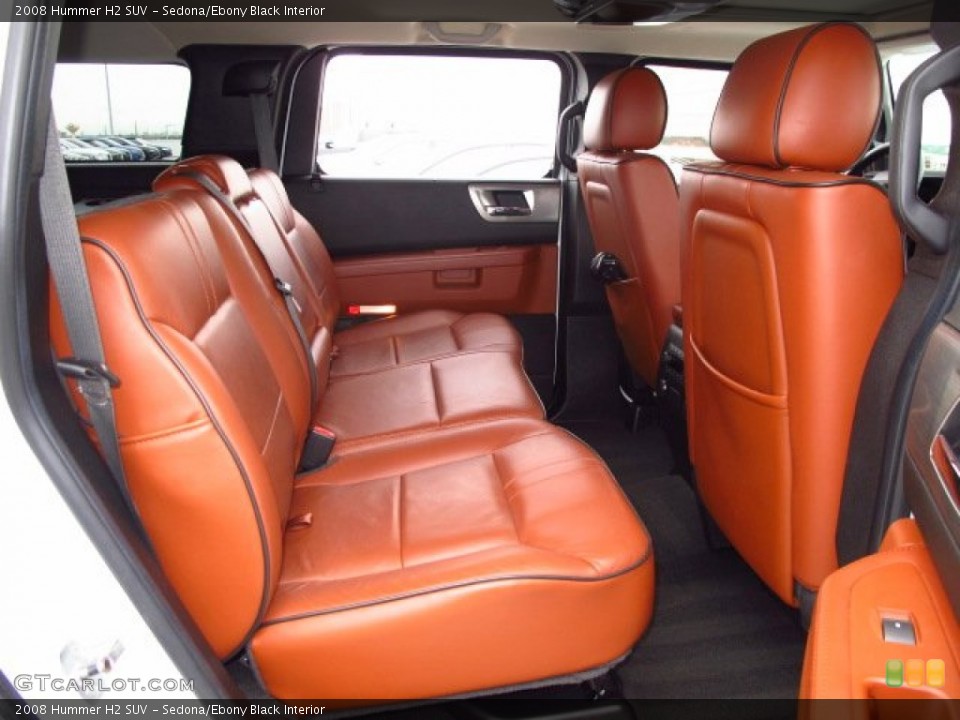 Sedona/Ebony Black Interior Rear Seat for the 2008 Hummer H2 SUV #93497750