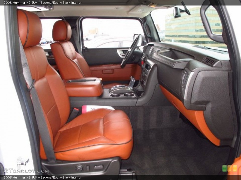 Sedona/Ebony Black Interior Front Seat for the 2008 Hummer H2 SUV #93497786
