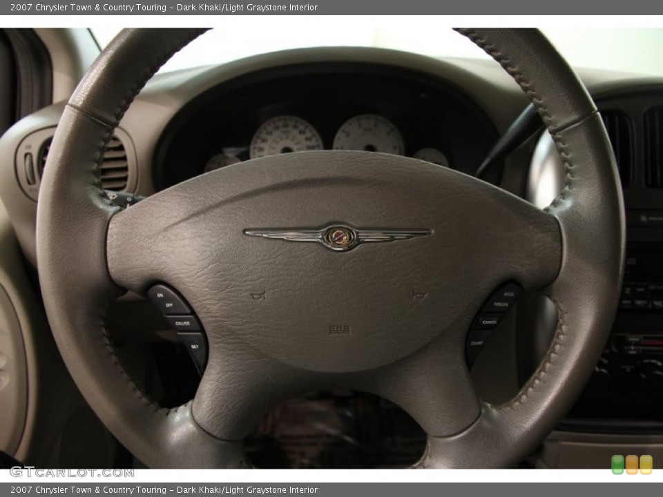 Dark Khaki/Light Graystone Interior Steering Wheel for the 2007 Chrysler Town & Country Touring #93498452