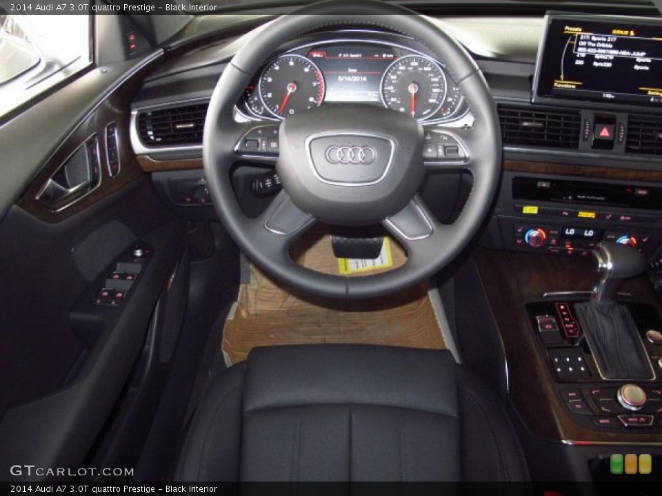 Black Interior Steering Wheel for the 2014 Audi A7 3.0T quattro Prestige #93501035